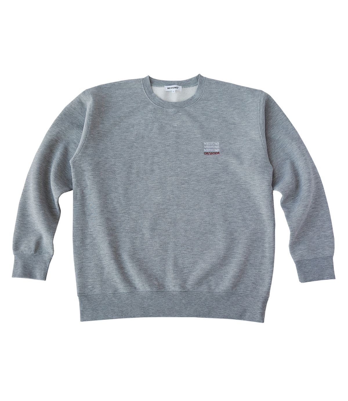 미디엄스(MEDIUMS) Upside Down Logo Sweatshirt - Gray (업사이드 다운 로고 맨투맨)