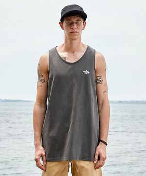 슬램 로고 피그먼트 슬리브리스 다크그레이 FSL105