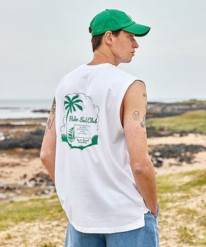 서프 클럽 피그먼트 슬리브리스 화이트 FSL104