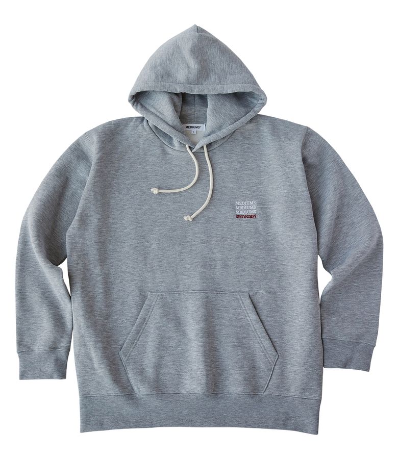 Upside Down Logo Hoodie - Gray (업사이드 다운 로고 후드티)