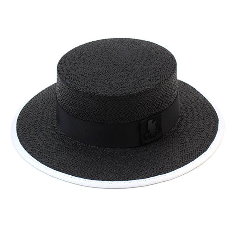 Taping Black Long Panama Hat 파나마햇