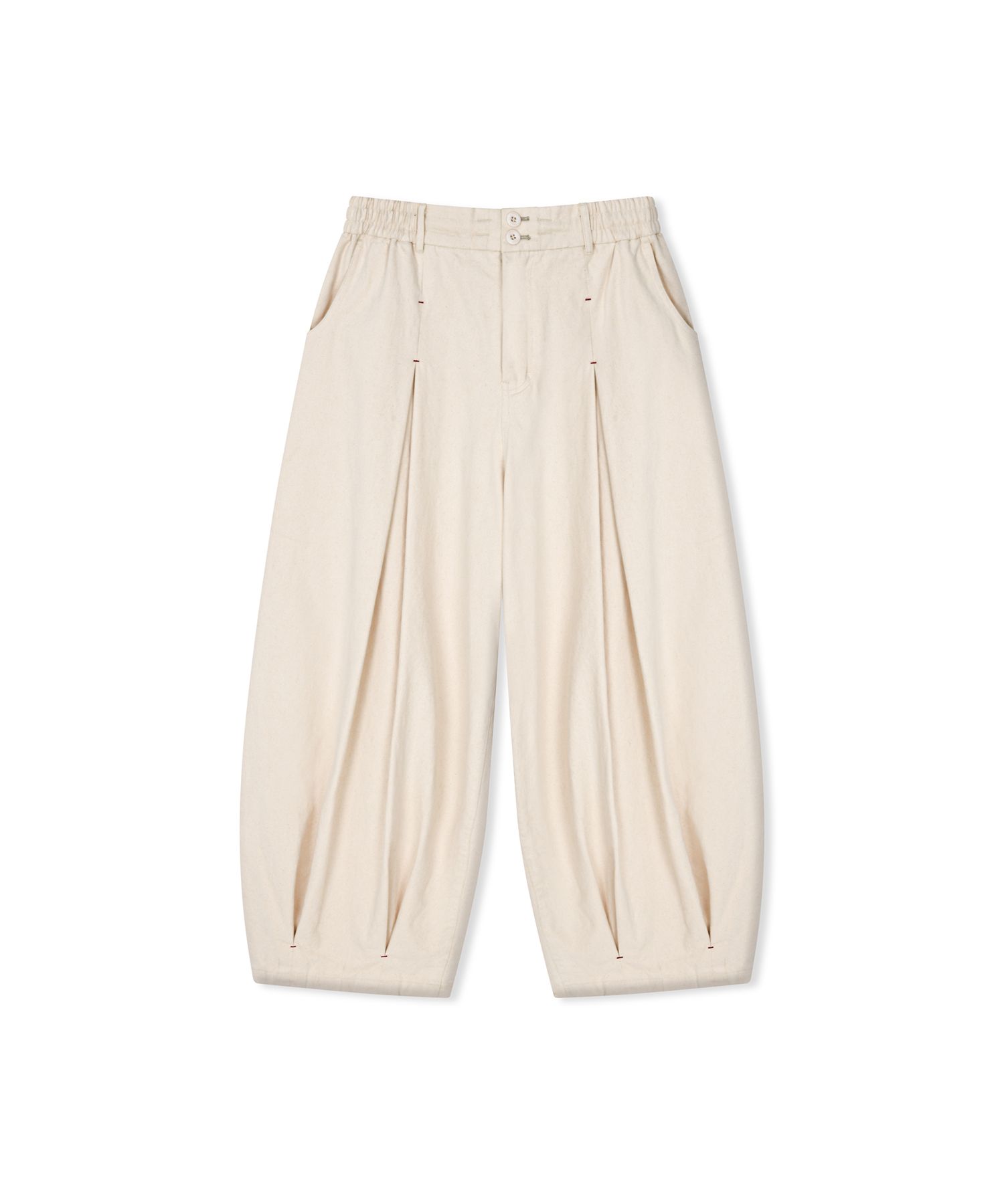 【ANGLAN】[AG] Unbalance Long Tuck Balloon Pants AG] Unbalance Long Tuck Balloon Pants - Black - ANGLAN
