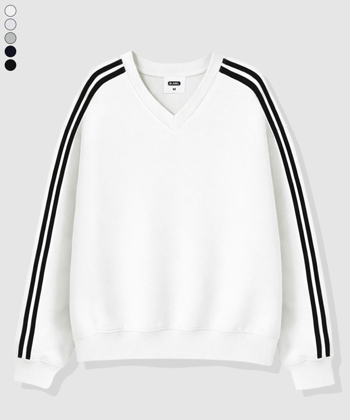 베이직라벨(BASIC LABEL) Oak Oversized fit track V-neck sweatshirt 5 Color [BLBV_2001]