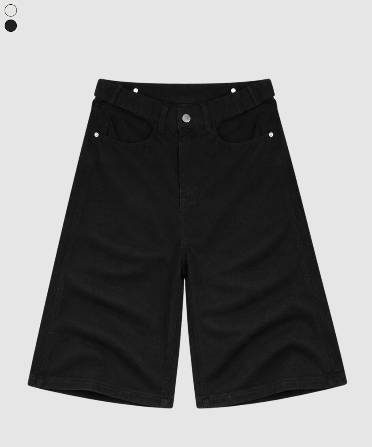 베이직라벨(BASIC LABEL) Luon Snap button Bermuda Mid-length shorts Pants 2 Color [BLSP_6002]