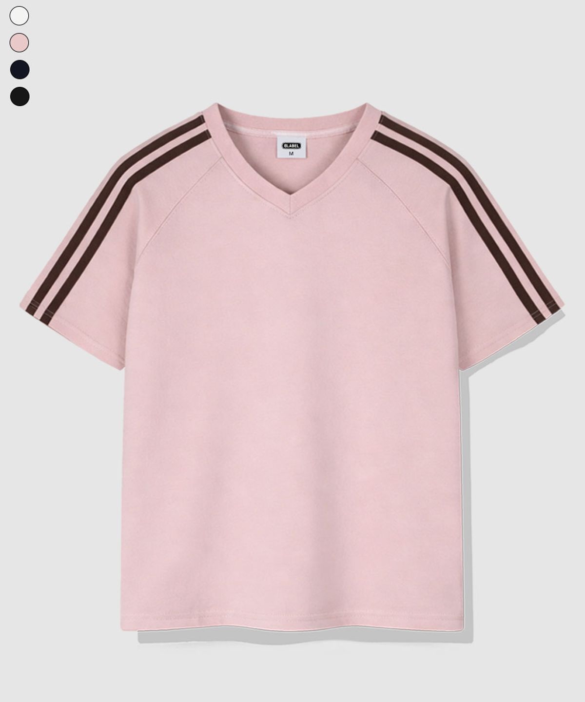 베이직라벨(BASIC LABEL) Zachary Track V-neck Short-sleeved T-shirt 4 Color [BLSV_1501]