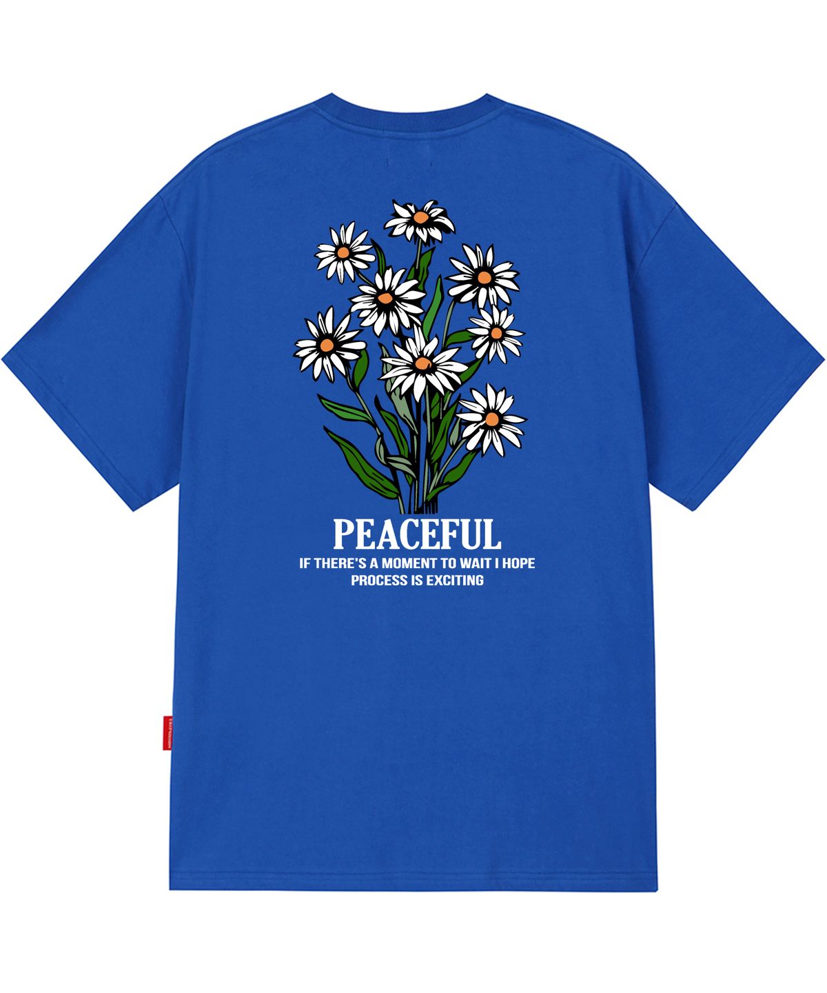 트립션(TRIPSHION) DAISY FLOWER BUNDLE GRAPHIC 티셔츠 - 블루