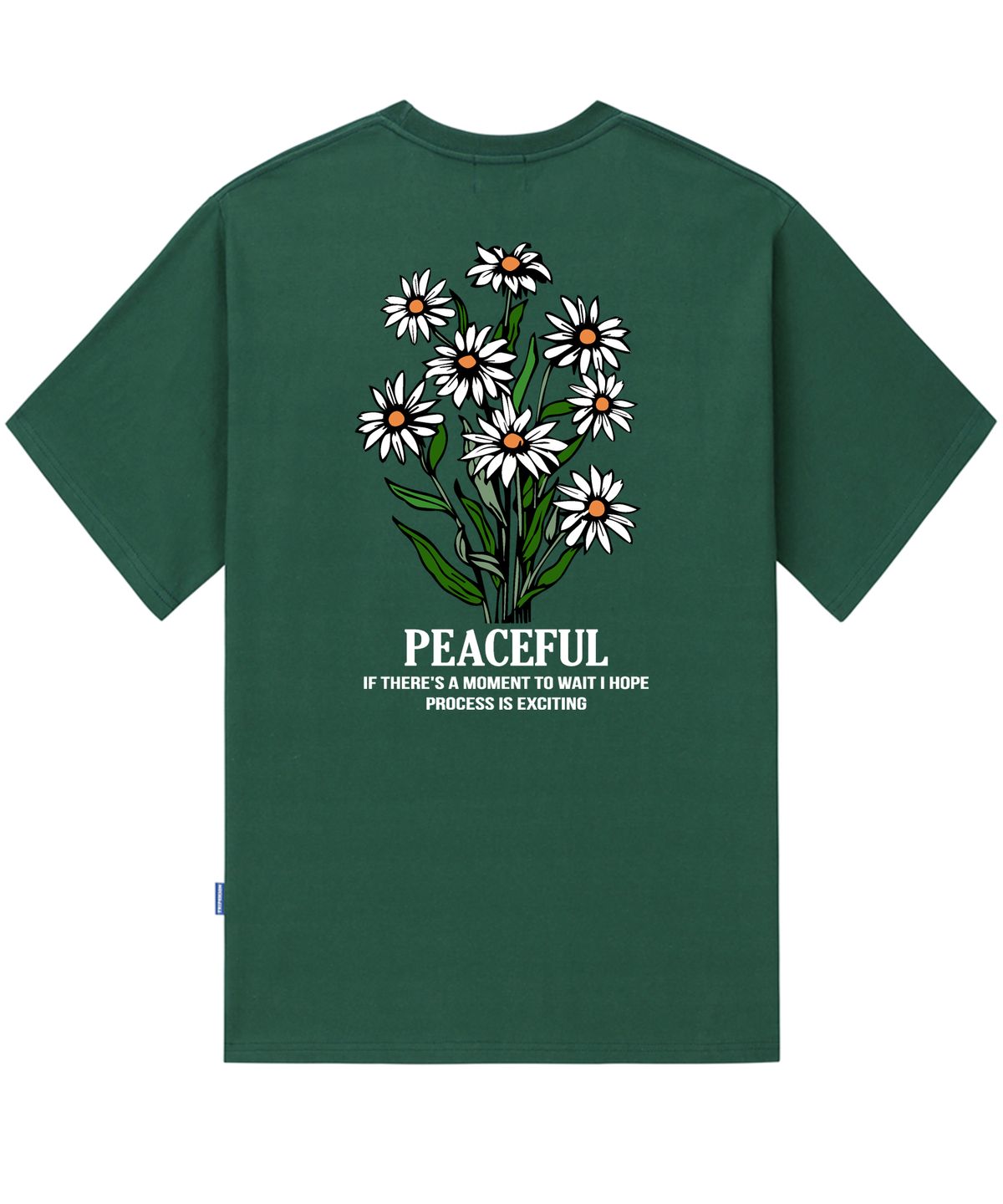트립션(TRIPSHION) DAISY FLOWER BUNDLE GRAPHIC 티셔츠 - 그린