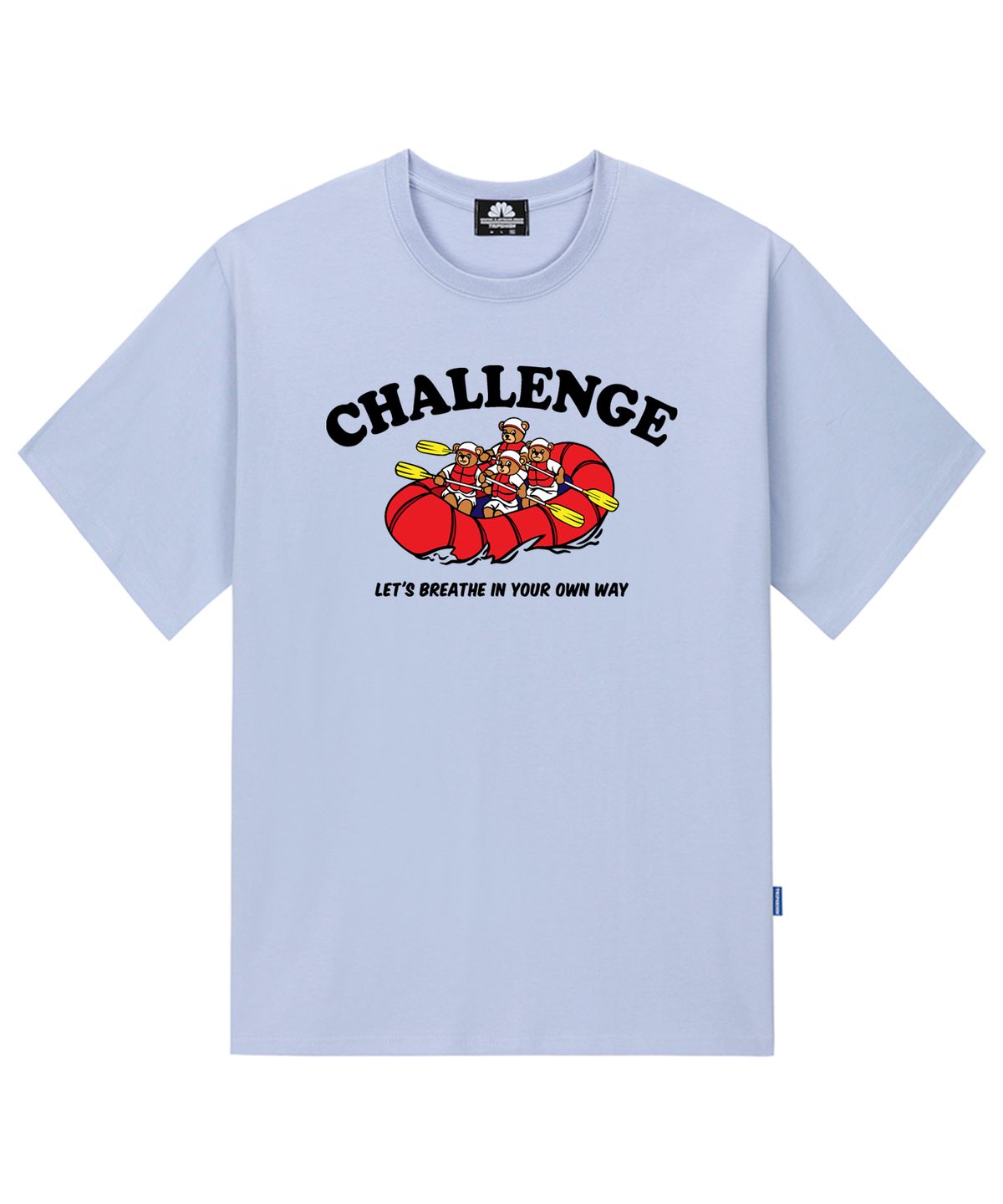 트립션(TRIPSHION) CHALLENGE BOAT BEAR GRAPHIC 티셔츠 - 퍼플