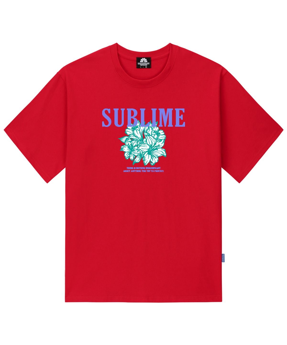 트립션(TRIPSHION) SURLIME FLOWER GRAPHIC 티셔츠 - 레드