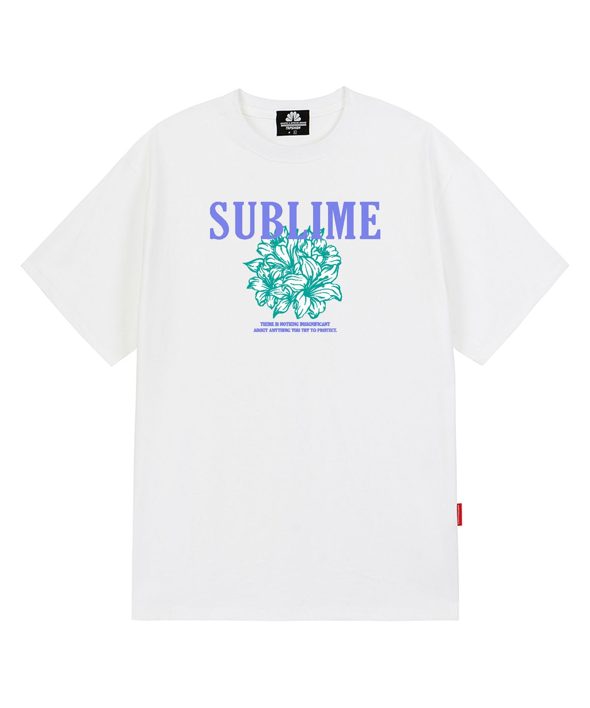 트립션(TRIPSHION) SURLIME FLOWER GRAPHIC 티셔츠 - 화이트