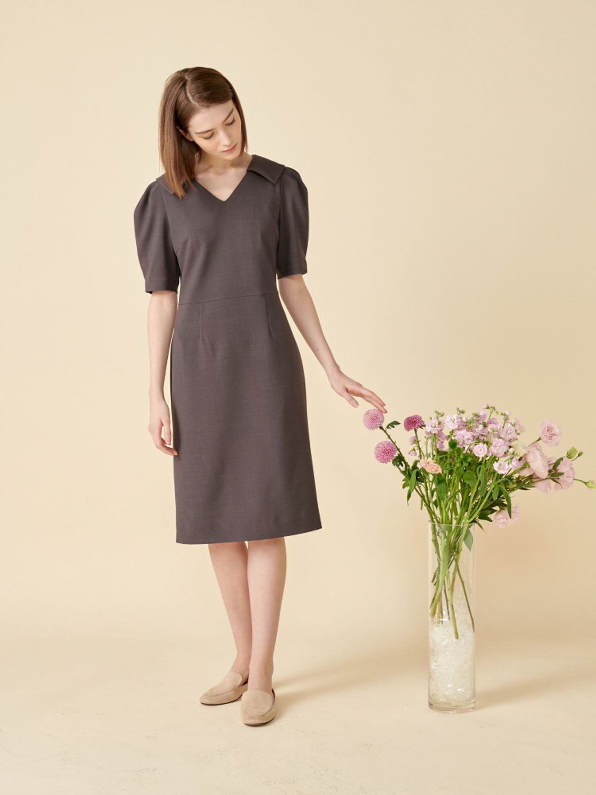 코엣(COETT) 제인 원피스 Coett Jane Dress 차콜