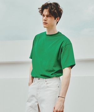 F3022 피크닉 크루넥 반팔 티셔츠 리프그린