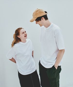 F3022 피크닉 크루넥 반팔 티셔츠 모노화이트