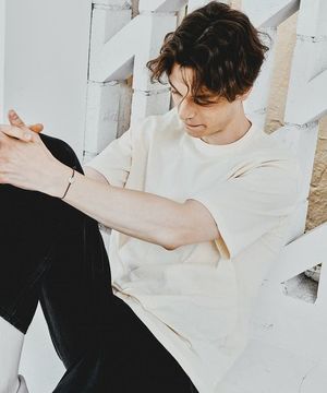 F3022 피크닉 크루넥 반팔 티셔츠 오트밀