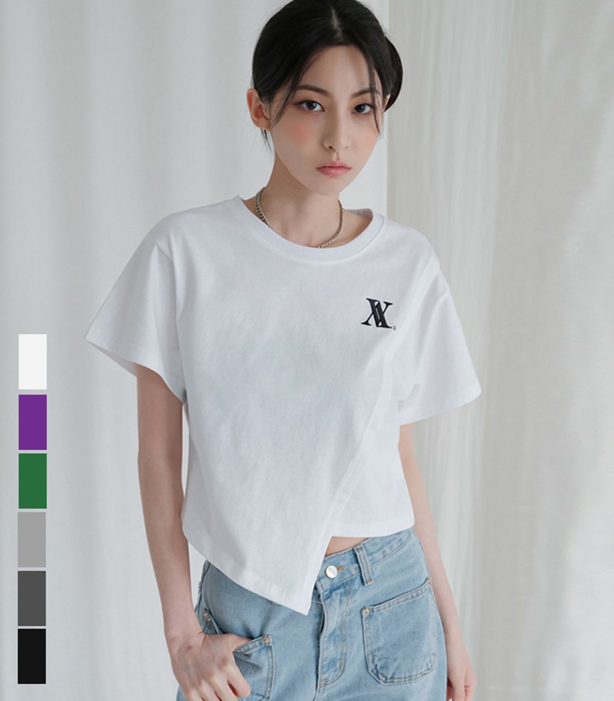 어반드레스(AVANDRESS) Diagonal T-shirt AV - 6COL