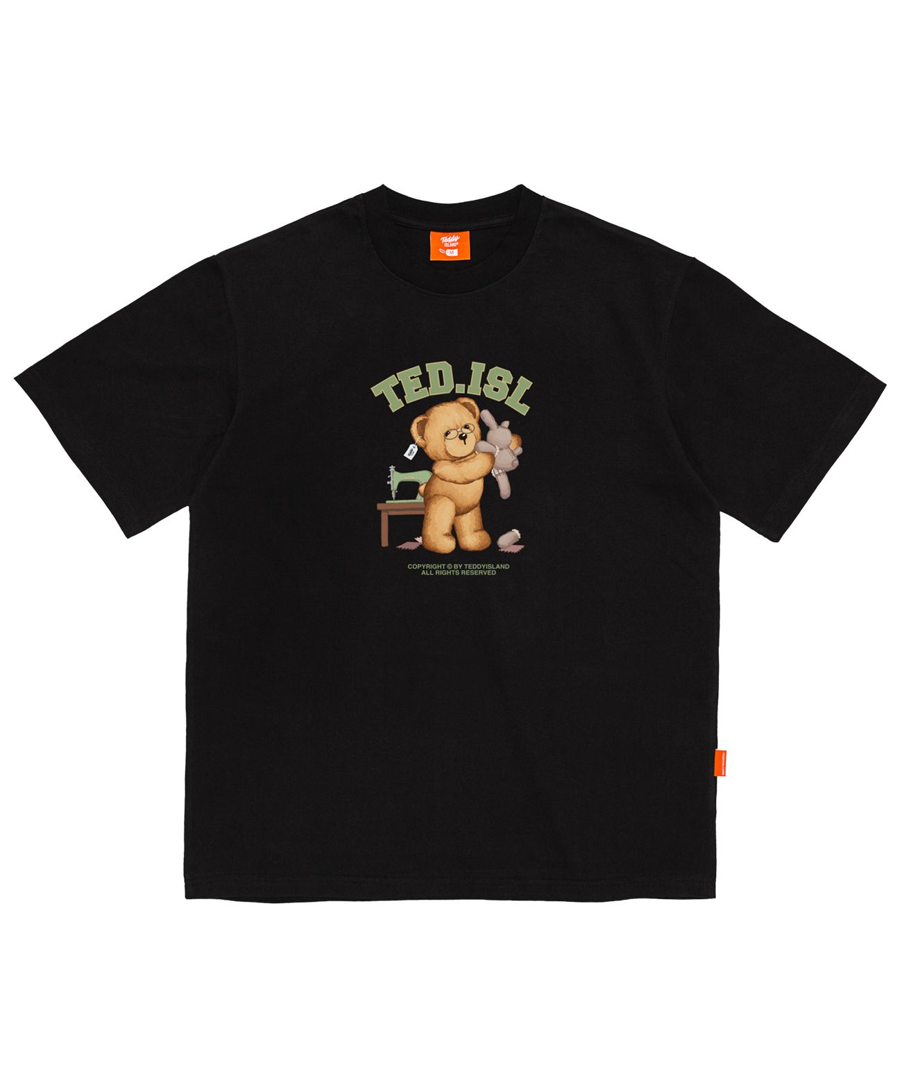 MUSINSA公式 | TEDDY ISLAND REPAIR YOUR DOLL BLACK T-SHIRT