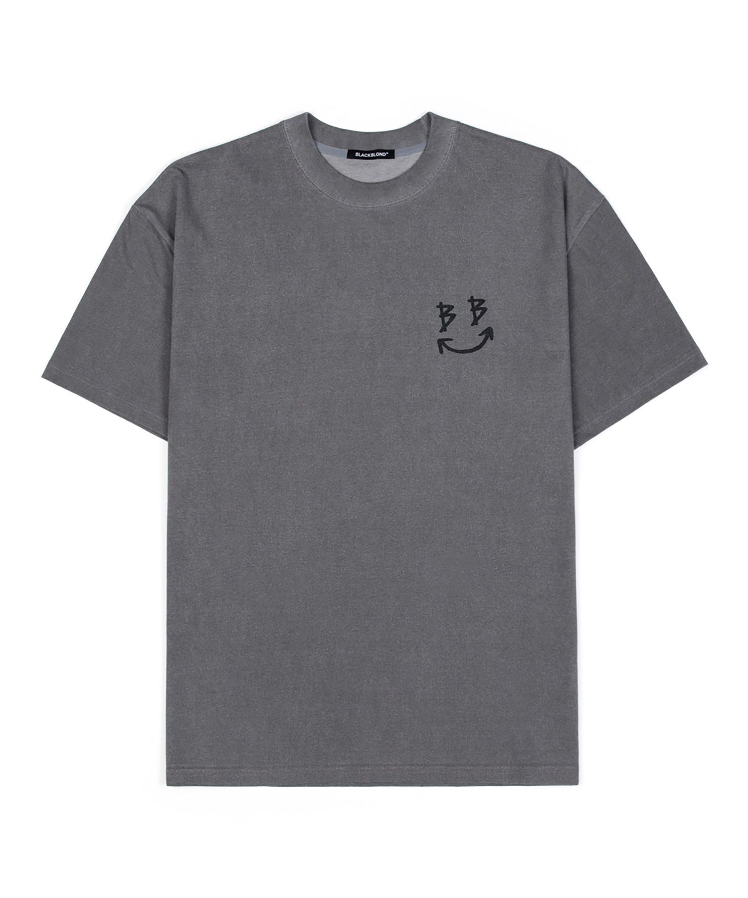 ◆BLACKBLOND◆ Vivid Classic Smile Logo T-Shirt Black MUSINSA | BLACKBLOND Vivid Classic Smile Logo Pigment T
