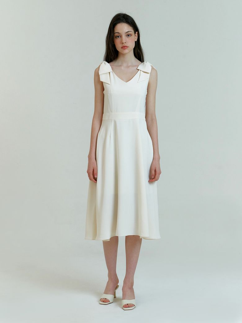 Cream Ivory Bella Double Ribbon One Piece