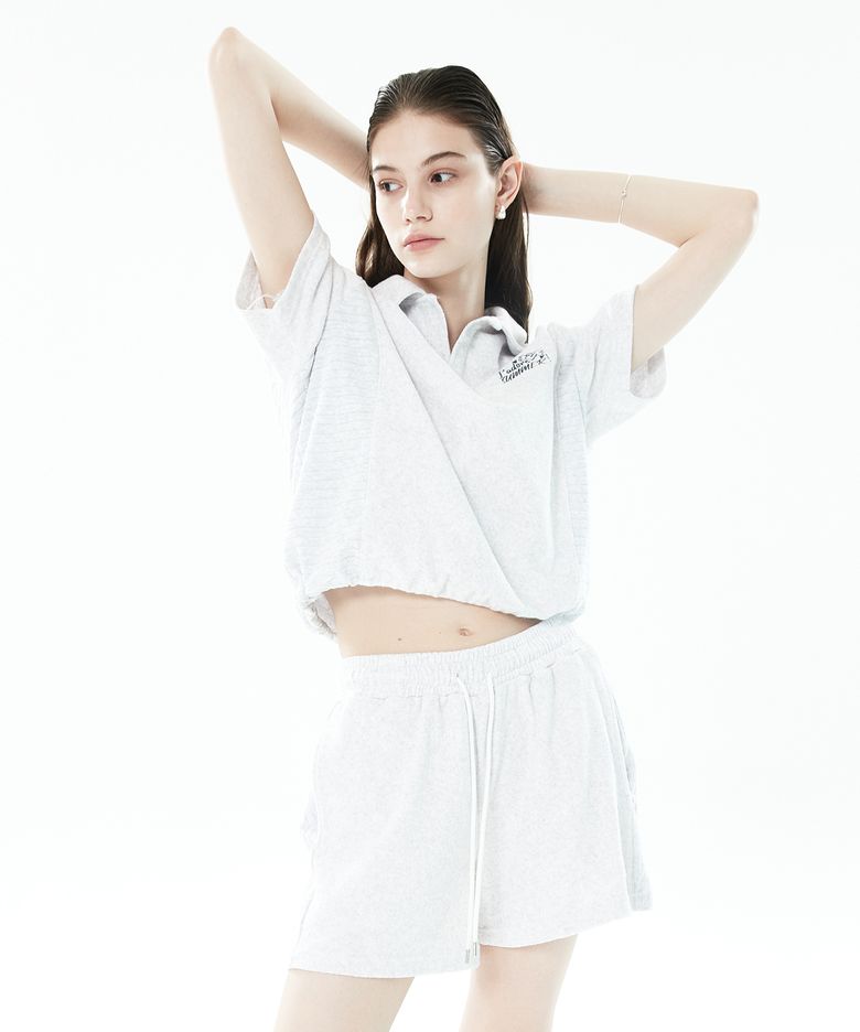 LLS TERRY HALF OPEN TOP(WHITE)