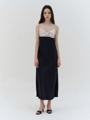 Ribbon Satin Slip Dress