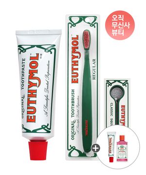 오리지널 스타터팩(오리지널 106g 1개+스퀴저+레귤러칫솔+증정 미니20g 1개+가글 사셰 15ml)