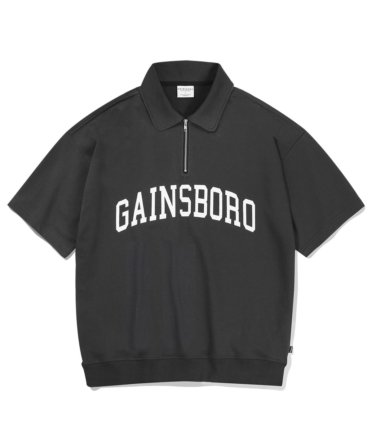게인스보로(GAINSBORO) 아치로고 카라 맨투맨_다크그레이