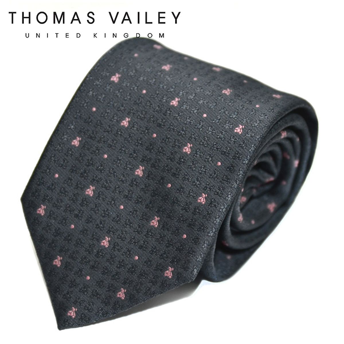 토마스 베일리(THOMAS VAILEY) 패션넥타이-테디 그레이 8cm