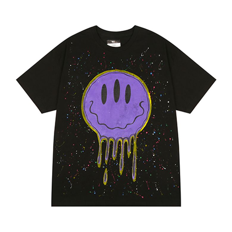 HAND WORK RAIN SMILE T-SHIRTS_BK