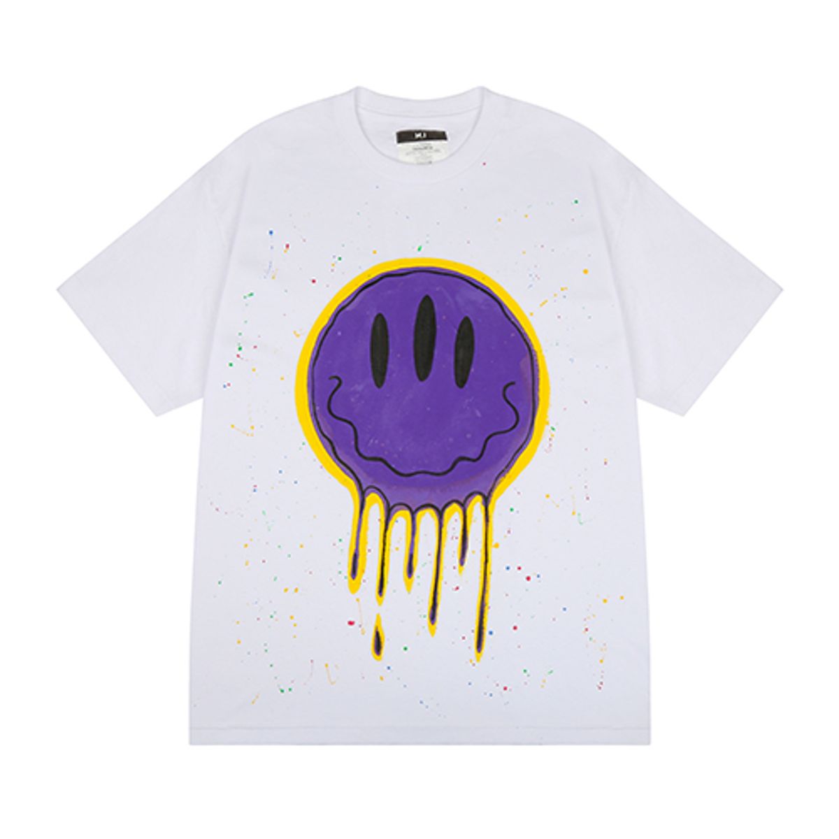 더 매드니스(THE MADNESS) HAND WORK RAIN SMILE T-SHIRTS_WH