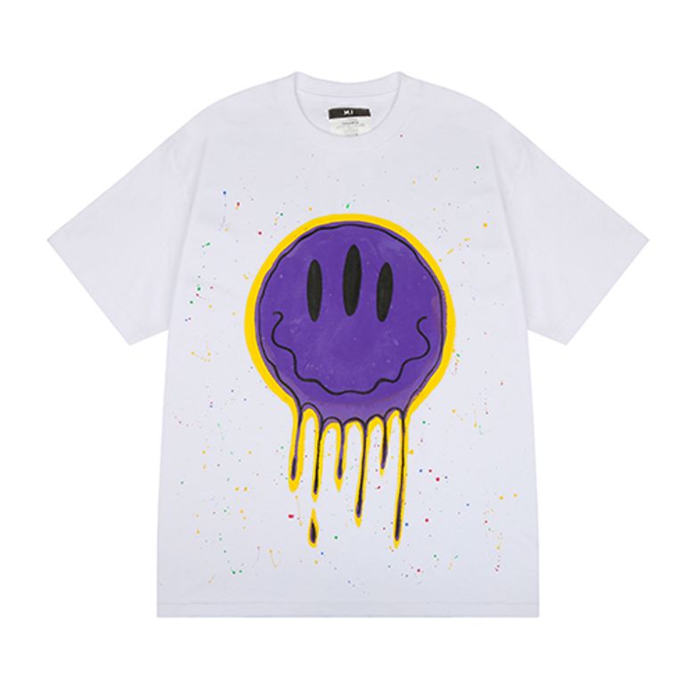 HAND WORK RAIN SMILE T-SHIRTS_WH
