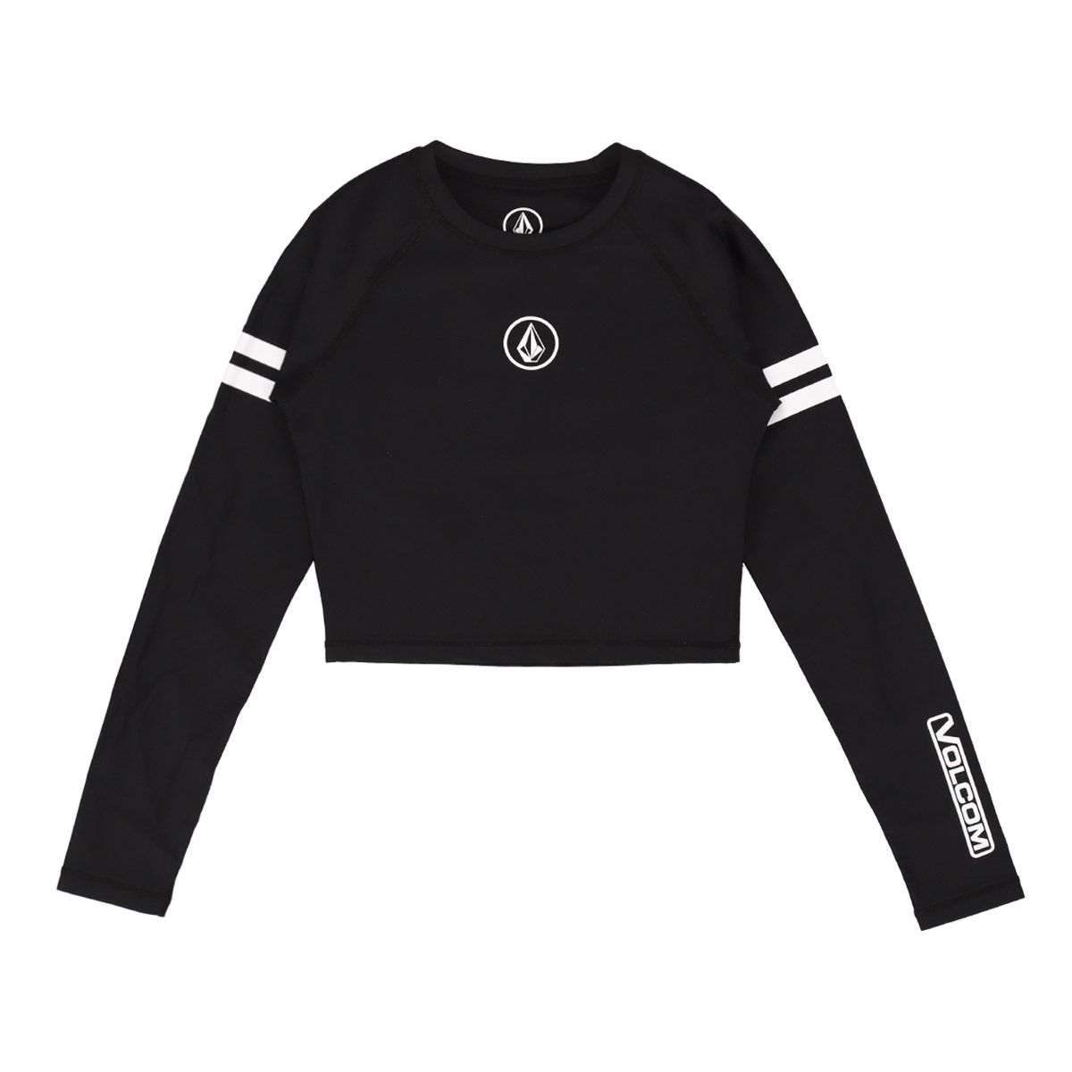볼컴(VOLCOM) 스톤 크롭 슬림핏 래쉬가드(블랙)
