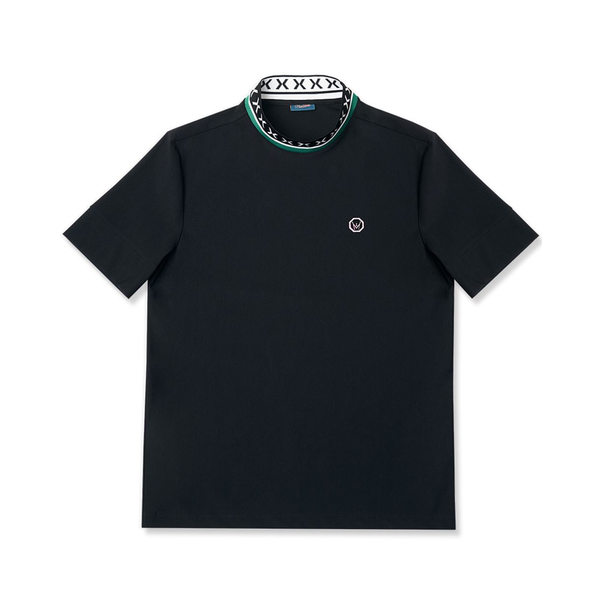 미스페라(MEASPHERA) MEN SLIM-FIT HIGH NECK T-SHIRT BLACK