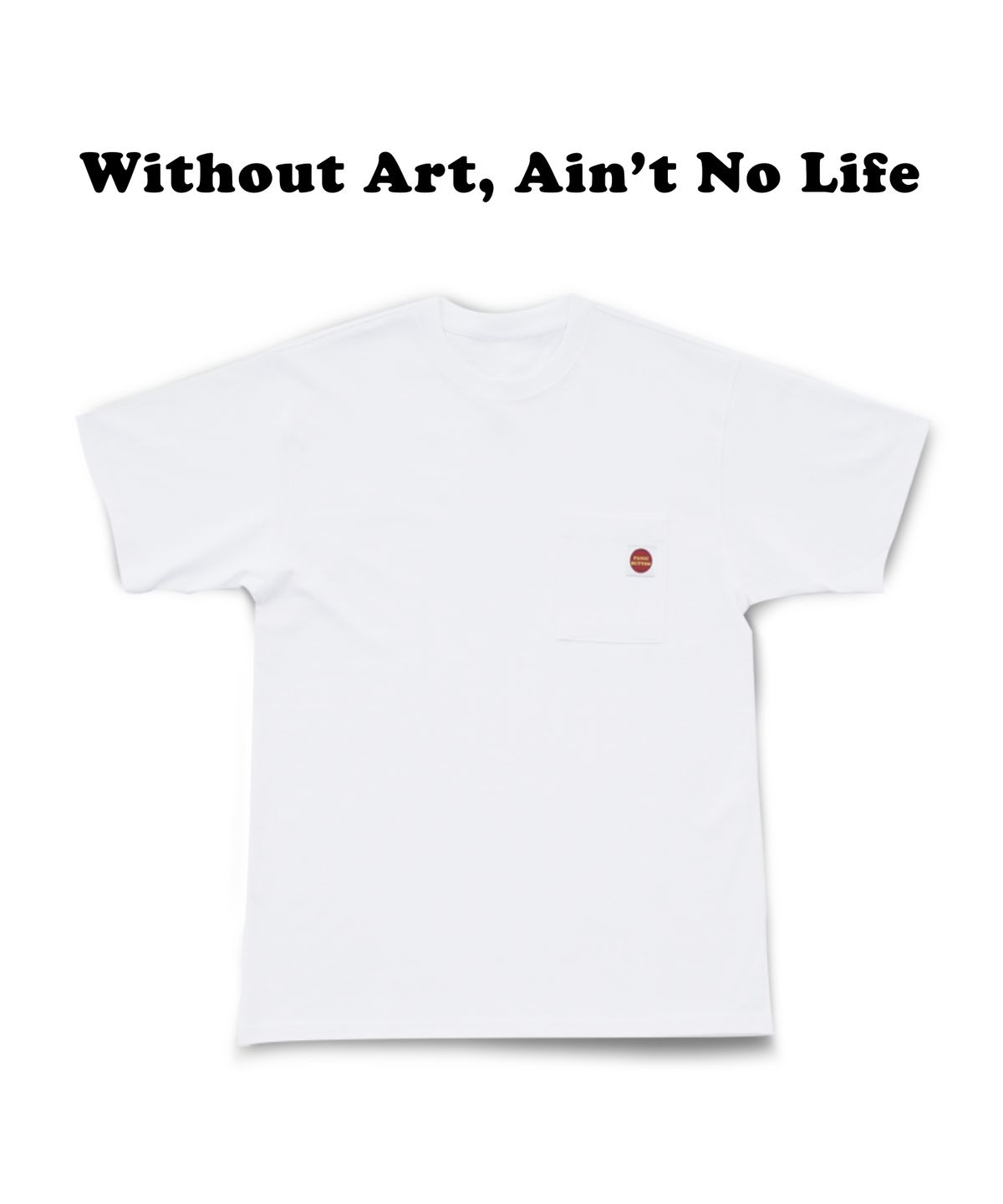 패닉버튼(PANIC BUTTON) PB LOGO POCKET TEE - WHITE