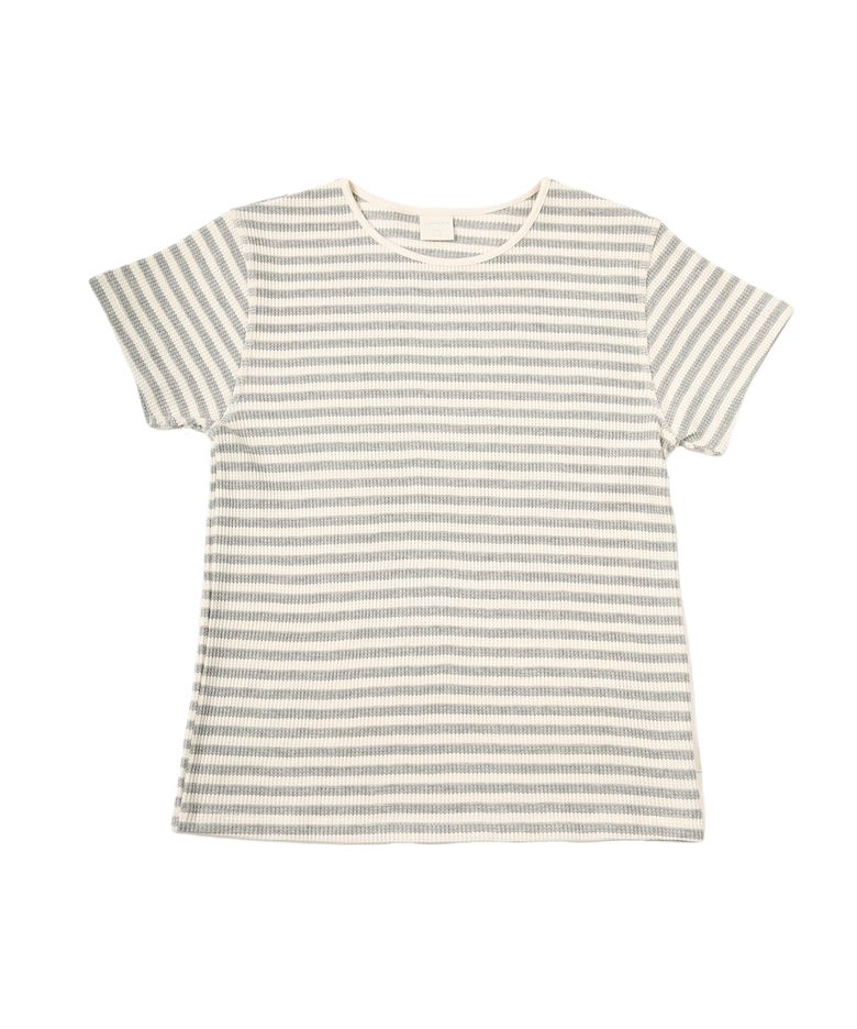 Waffle stripe tee_gray