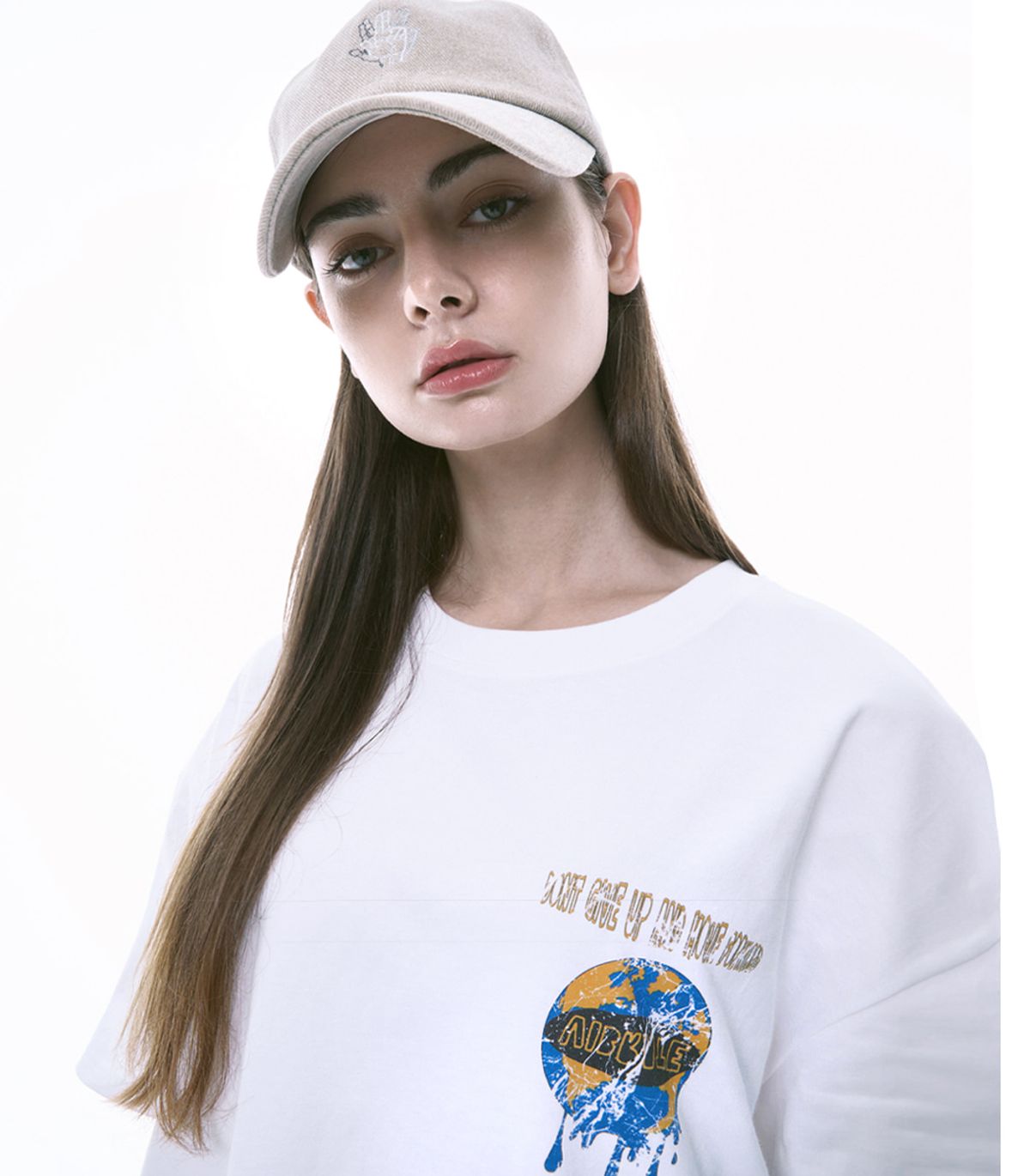 바이브레이트(VIBRATE) VBRT - WORLD VINTAGE LOGO T-SHIRT (WHITE)