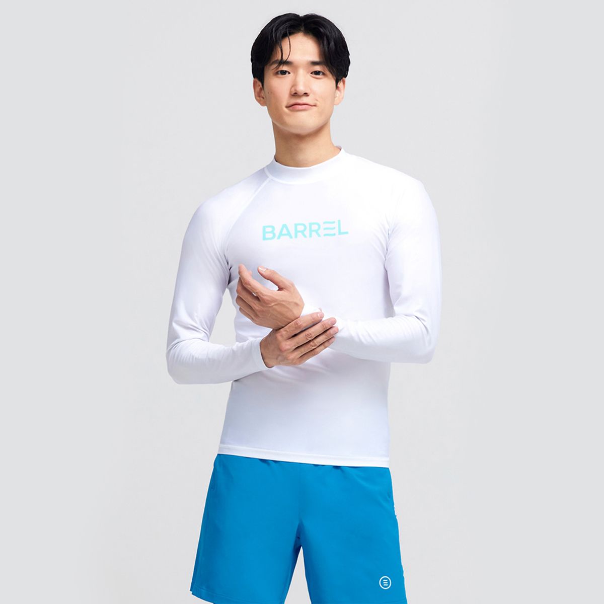 배럴(BARREL) 맨 오션 래쉬가드 화이트 (BI2MWRG09WHT)