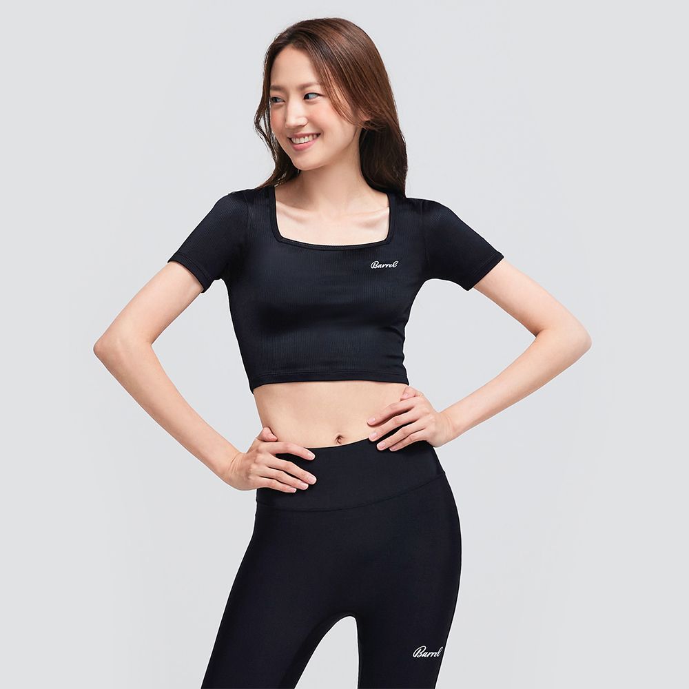 우먼 오션 숏 슬리브 래쉬가드 블랙 (BI2WWRG24BLK)