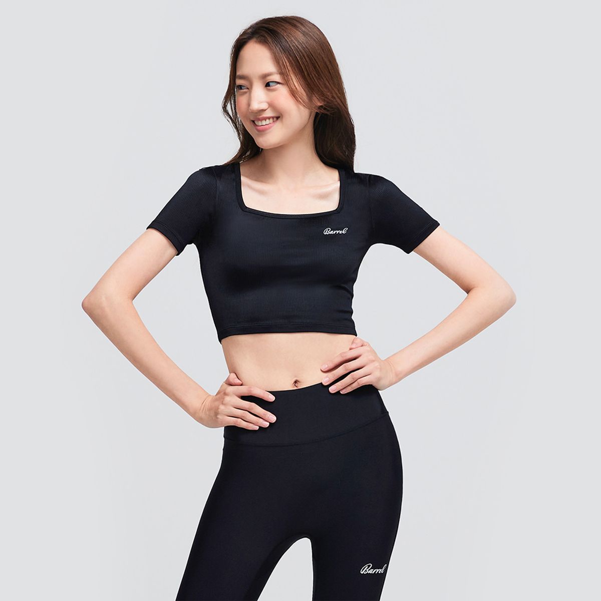 배럴(BARREL) 우먼 오션 숏 슬리브 래쉬가드 블랙 (BI2WWRG24BLK)