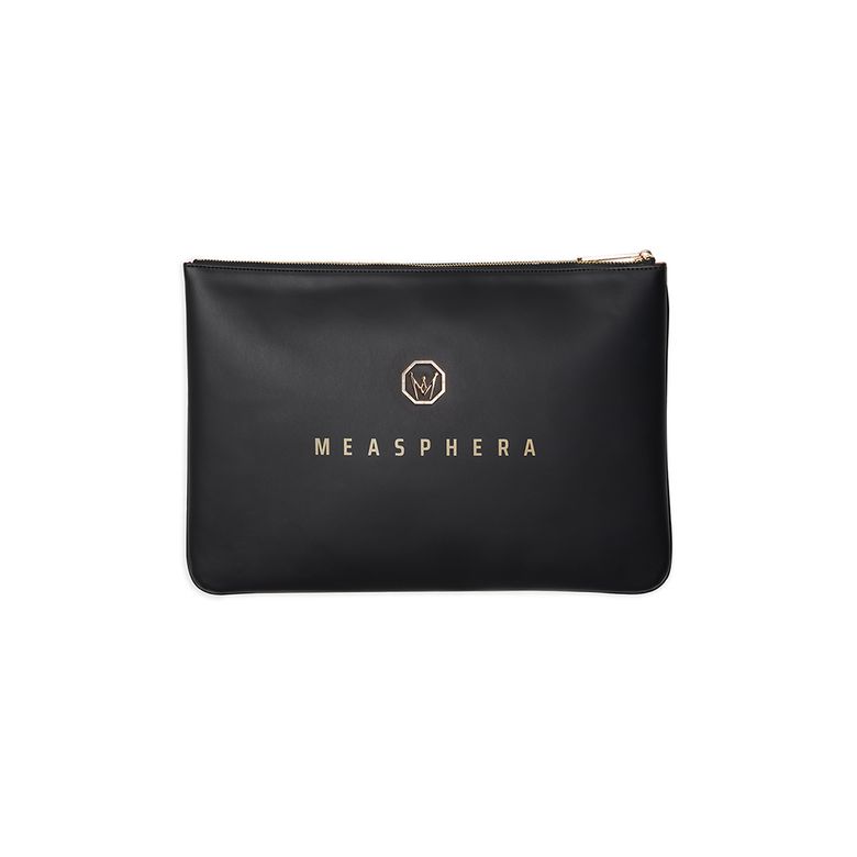 OCTAGON CLUTCH  BAG BLACK