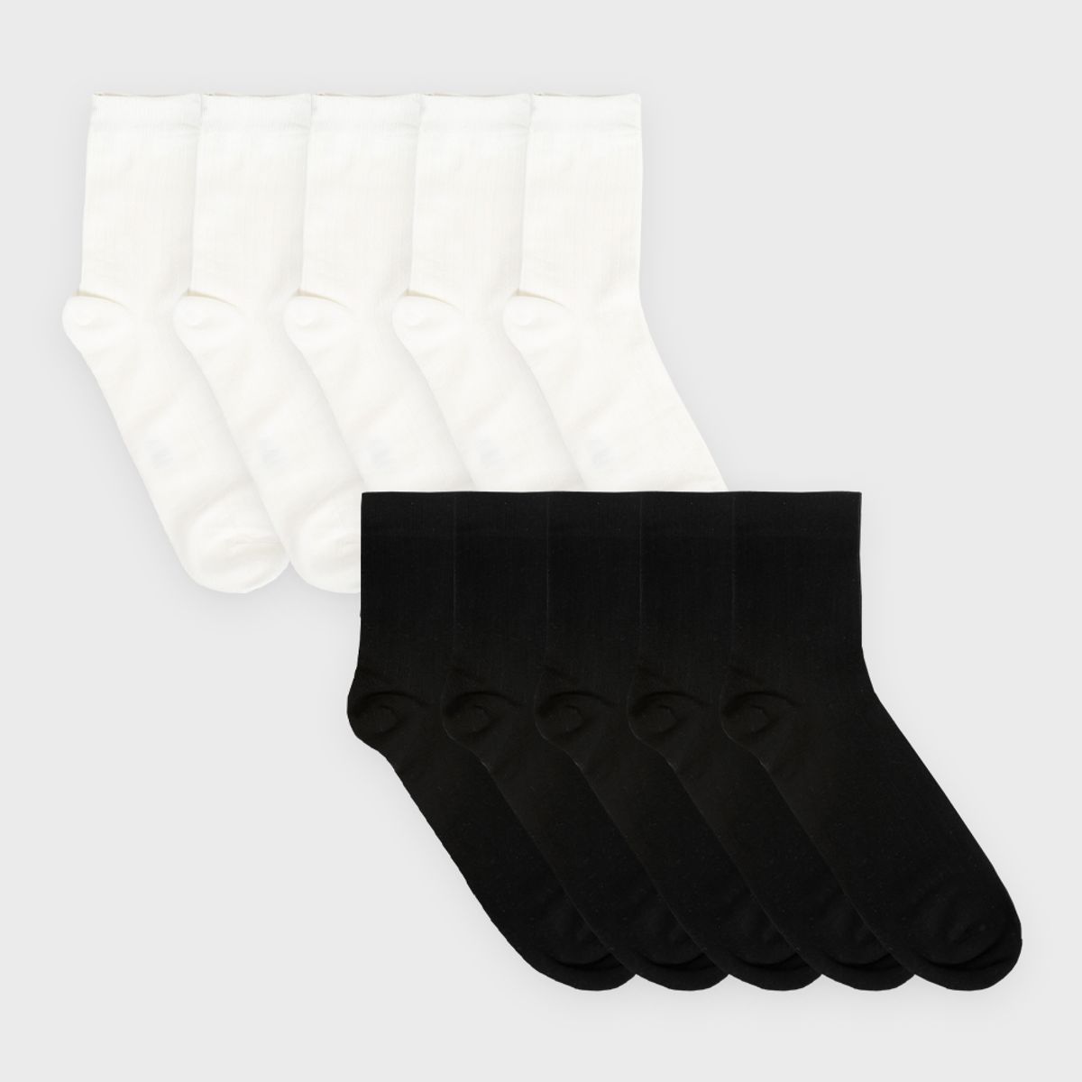 삭스에이(SOCKSA) [10PACK] 베이직 200N 와이드 골지 미들 긴양말