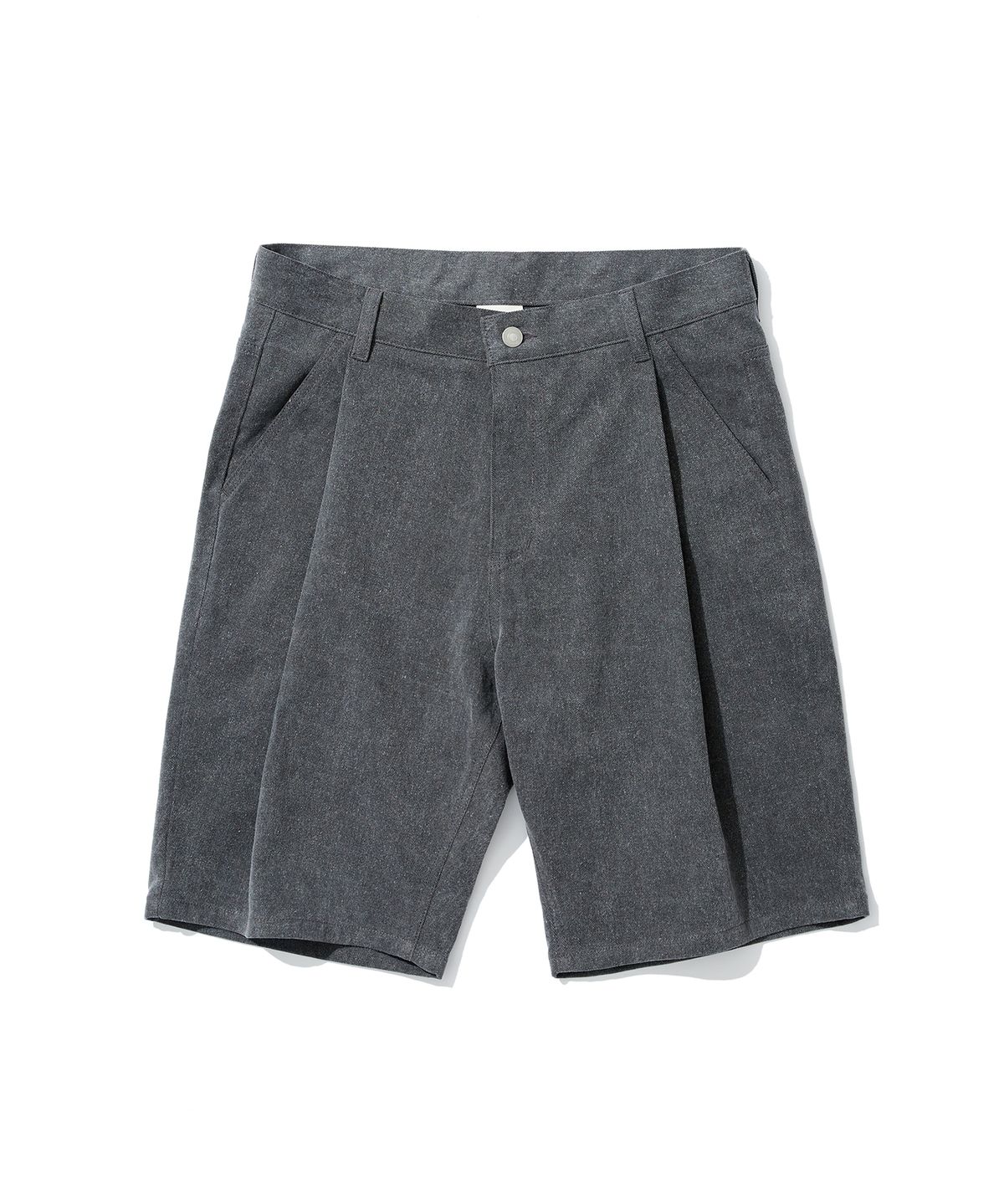 시티스트리트(CITY STREET) VINTAGE ONE TUCK PIGMENT SHORTS - DARK GRAY