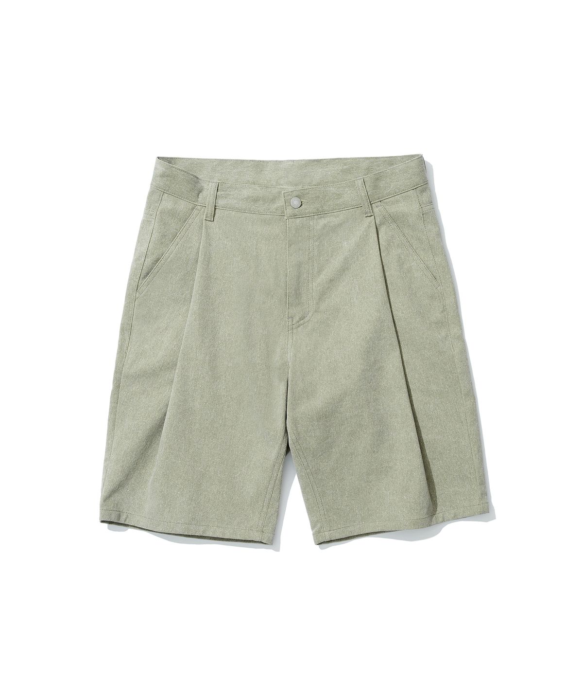 시티스트리트(CITY STREET) VINTAGE ONE TUCK PIGMENT SHORTS - KHAKI