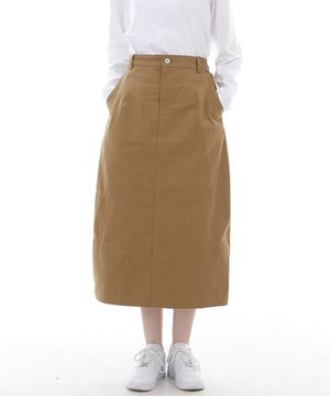 와이드돔 하프밴드 롱스커트 WDH-1303 카멜