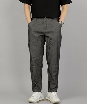 테이퍼드 커팅크롭 하프밴드 팬츠 TCH-326  그레이블랙 데님 BRS