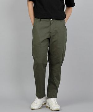 와이드 커팅크롭 하프밴드 팬츠 WCH-327  카키