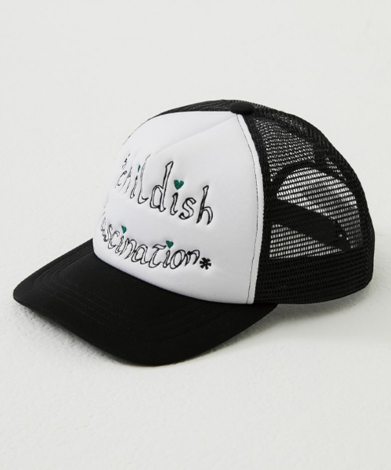 childish fascination mesh cap (black)