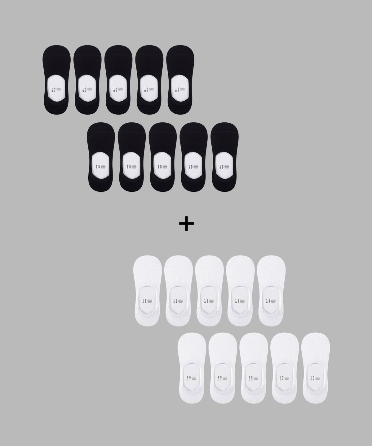 일오공칠(IL-O-GONG-CHIL) [10PACK+10PACK] 1507 페이크 삭스(실리콘 처리) _ 스노우 화이트/블랙