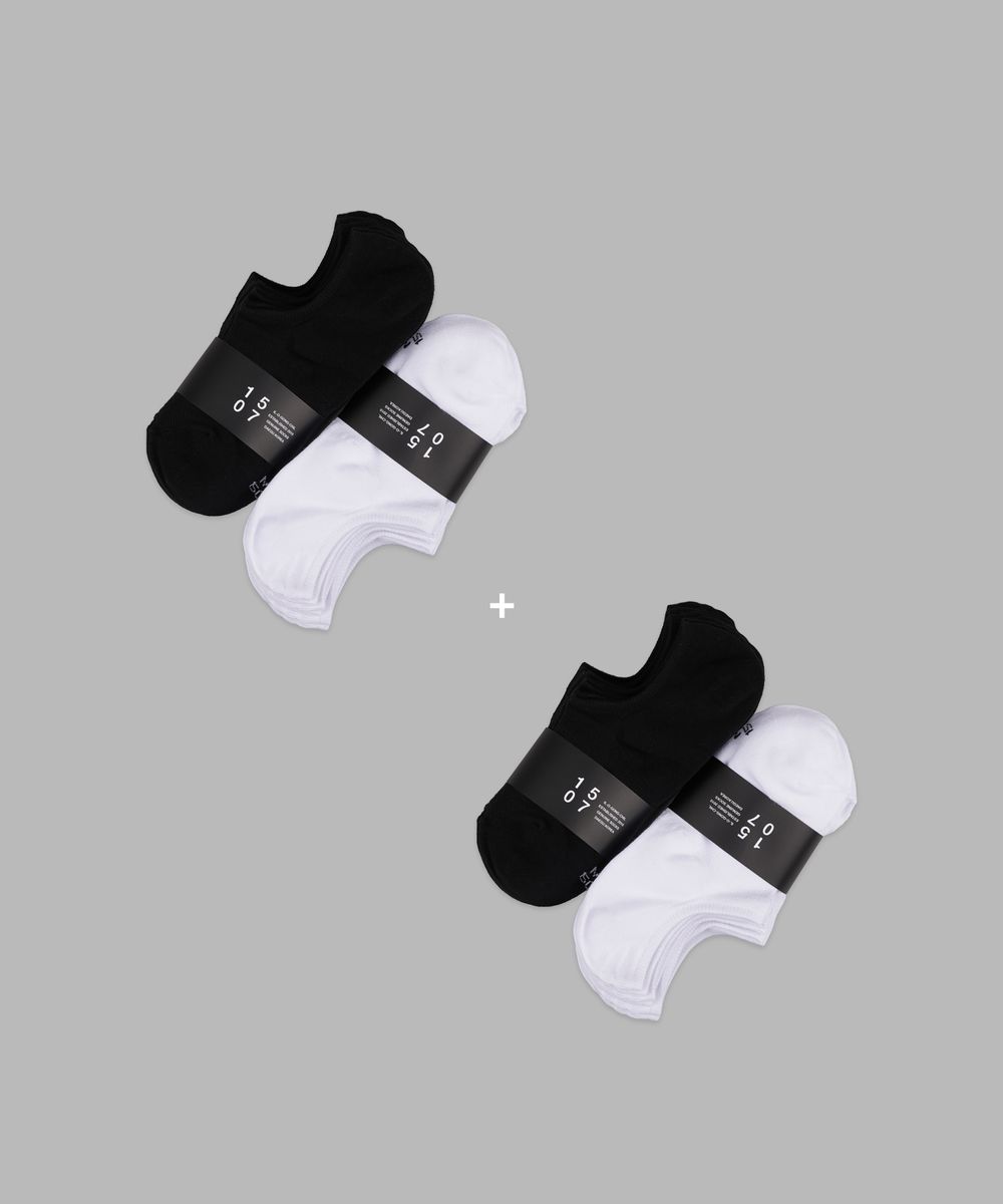 [10PACK+10PACK] 1507 모노 메쉬 히든 삭스 (페이크 삭스) _ 스노우 화이트/블랙