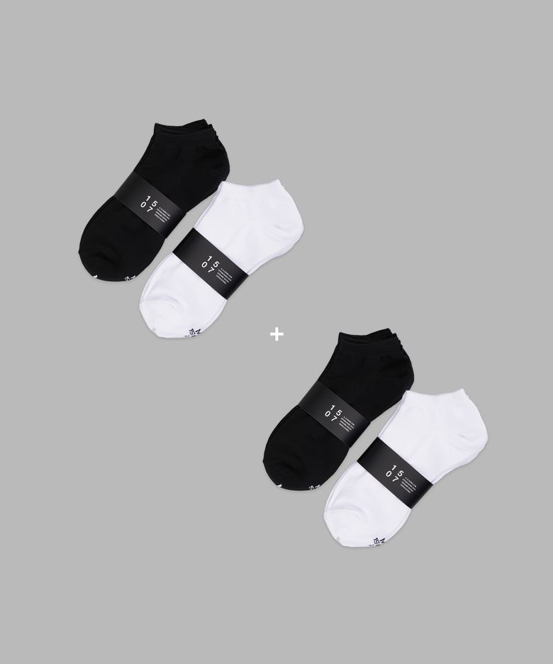 [10PACK+10PACK] 1507 모노 트라우져 스니커즈 삭스 _  스노우 화이트/블랙
