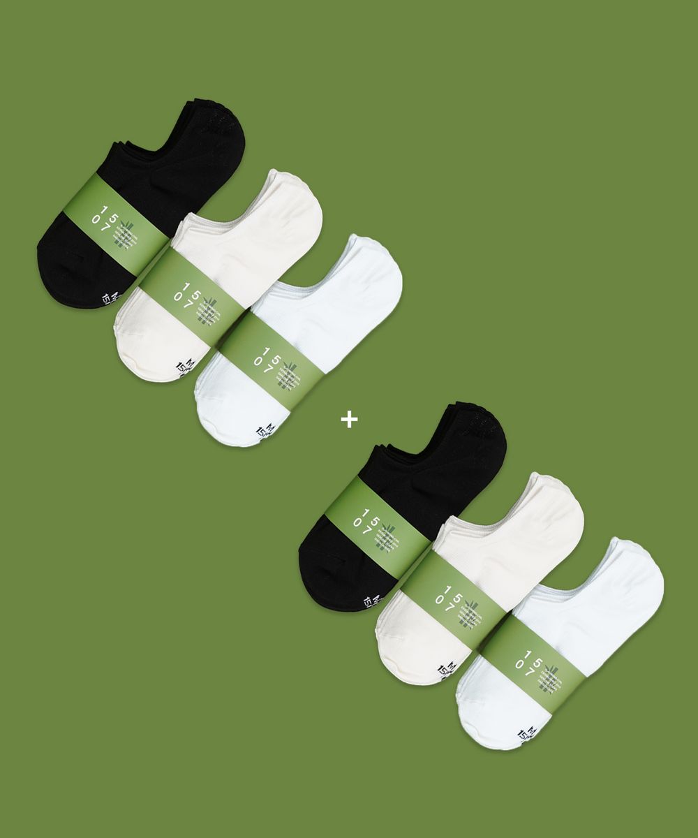 [10PACK+10PACK] 1507 모노 뱀부 히든 삭스 (페이크 삭스) _ 아이보리/블랙/스노우 화이트